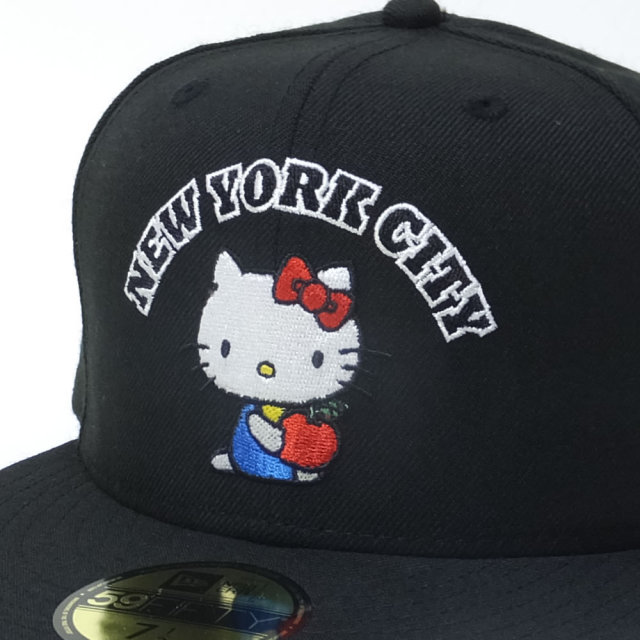 NEW ERA ニューエラ コラボ フラットバイザーキャップ 59FIFTY ハローキティ NEW YORK CITY ブラック (11715750)