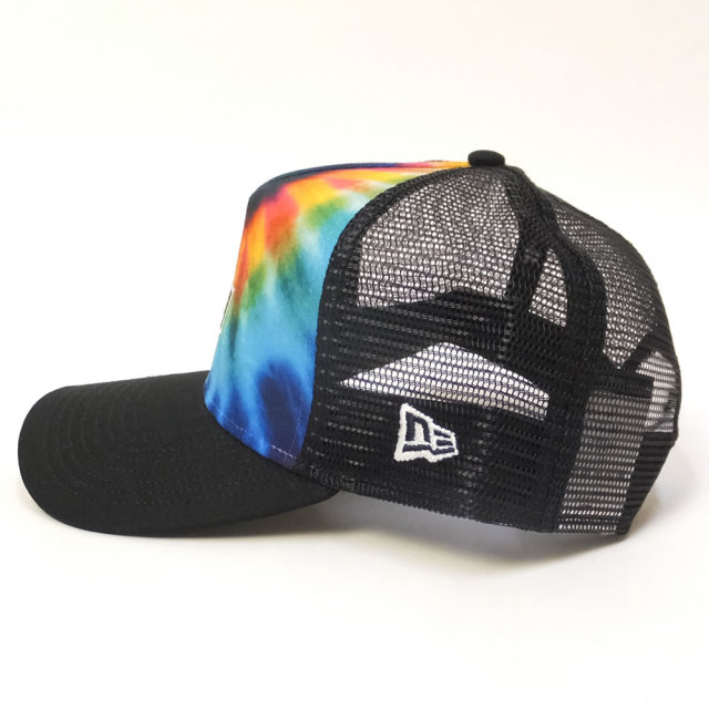 NEW ERA ニューエラ メッシュキャップ 9FORTY Aフレーム トラッカー タイダイ NYC ブラックメッシュ (11775367)