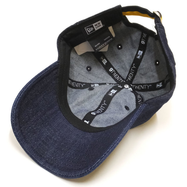 NEW ERA ニューエラ カーブバイザーキャップ 9TWENTY クロスストラップ インディゴデニム カラーストラップ (11775378)