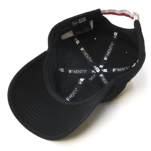 NEW ERA ニューエラ カーブバイザーキャップ 9TWENTY クロスストラップ ブラック カラーストラップ (11775380)