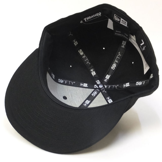 NEW ERA ニューエラ フラットバイザーキャップ コラボ 59FIFTY スラッシャーマガジン ロゴ ブラック×メタリックゴールド (11775390)