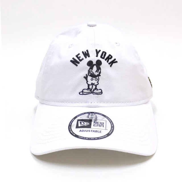 NEW ERA ニューエラ コラボ カーブバイザーキャップ 9THIRTY クロスストラップ ディズニー ミッキーマウス NEW YORK ホワイト (11781577)