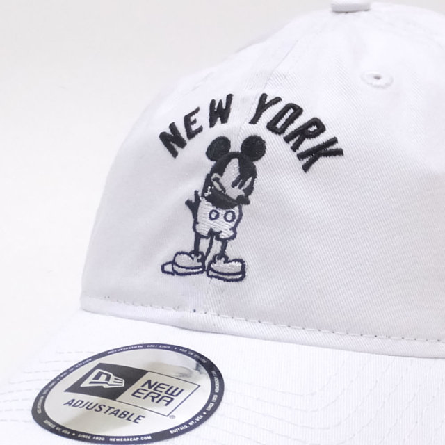 NEW ERA ニューエラ コラボ カーブバイザーキャップ 9THIRTY クロスストラップ ディズニー ミッキーマウス NEW YORK ホワイト (11781577)