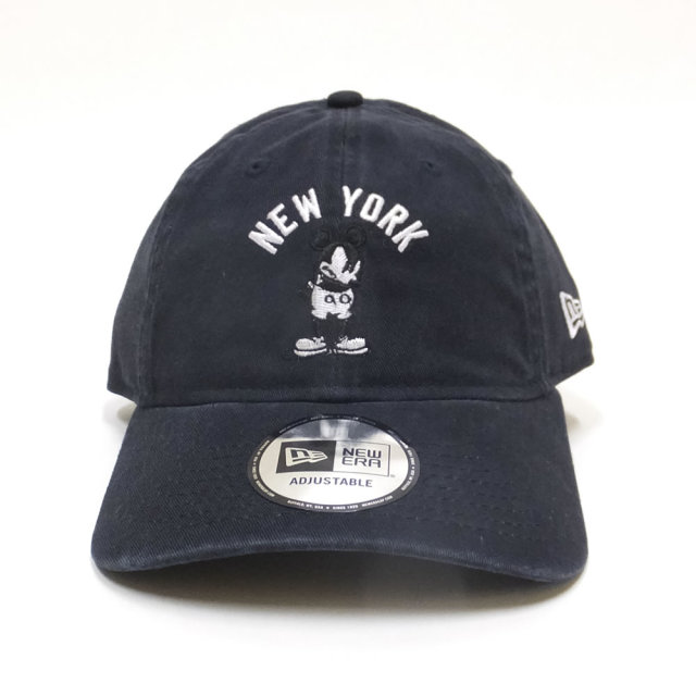 NEW ERA ニューエラ コラボ カーブバイザーキャップ 9THIRTY クロスストラップ ディズニー ミッキーマウス NEW YORK ネイビー (11781578)