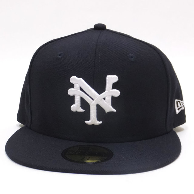 NEW ERA ニューエラ フラットバイザーキャップ 59FIFTY 二グロリーグ ニューヨーク・キューバンズ ネイビー×ホワイト (11781685)