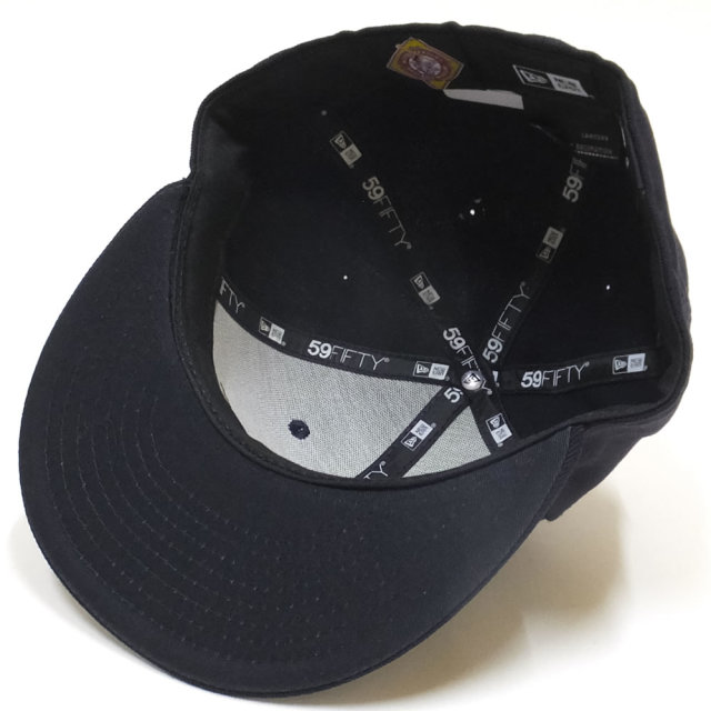 NEW ERA ニューエラ フラットバイザーキャップ 59FIFTY 二グロリーグ ニューヨーク・ブラックヤンキース ネイビー×ホワイト (11781687)