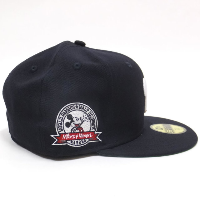 NEW ERA ニューエラ コラボ フラットバイザーキャップ 59FIFTY ディズニー ミッキーマウス シルエット ボール ネイビー (11781707)