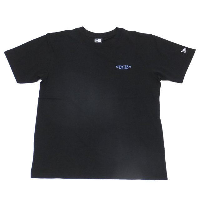 NEW ERA ニューエラ 半袖コットンTシャツ ワールドワイド ブラック×ライトブルー 11782969