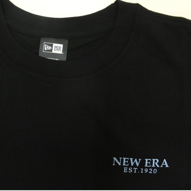 NEW ERA ニューエラ 半袖コットンTシャツ ワールドワイド ブラック×ライトブルー 11782969