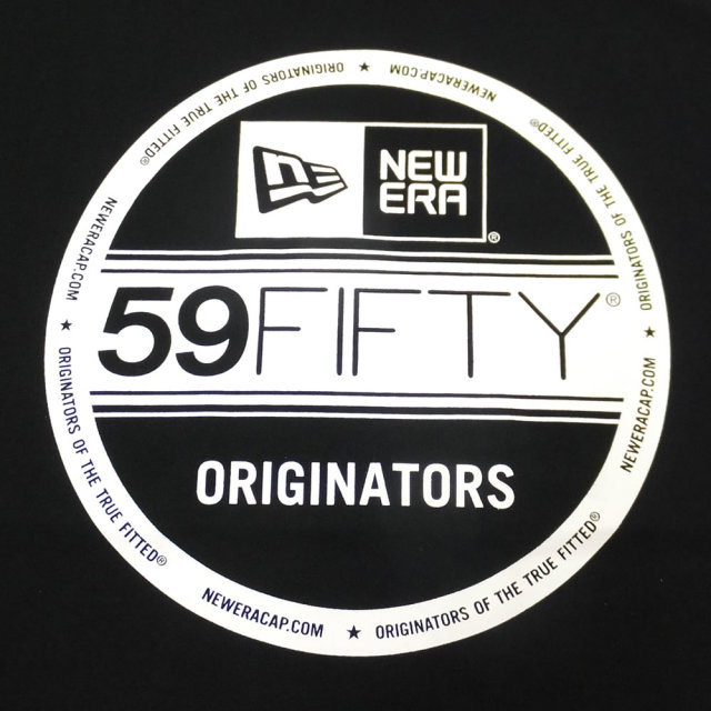 NEW ERA ニューエラ 半袖コットンTシャツ バイザーステッカー ブラック×ホワイト 11782976