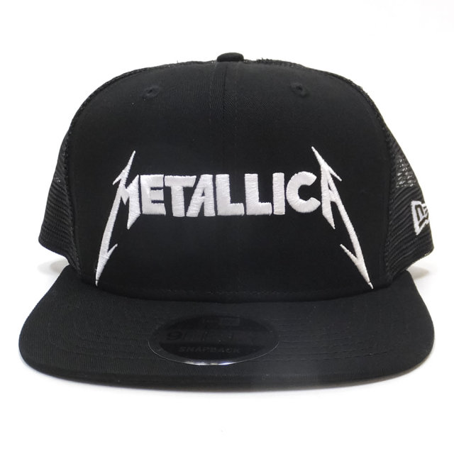 NEW ERA ニューエラ コラボ メッシュキャップ 9FIFTY Original Fit トラッカー METALLICA メタリカ ロゴ ブラック×ホワイト 11797094