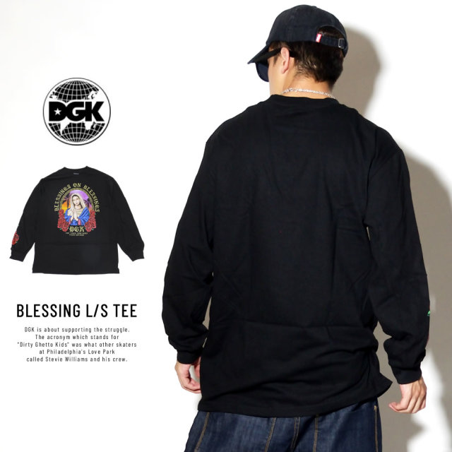 DGK ディージーケー 長袖Tシャツ BLESSING L/S TEE ブラック DLS-355