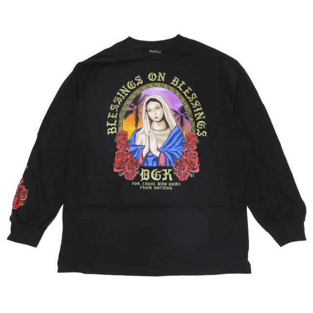 DGK ディージーケー 長袖Tシャツ BLESSING L/S TEE ブラック DLS-355
