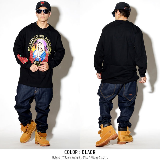 DGK ディージーケー 長袖Tシャツ BLESSING L/S TEE ブラック DLS-355