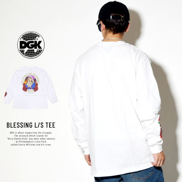 DGK ディージーケー 長袖Tシャツ BLESSING L/S TEE ホワイト DLS-356