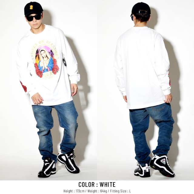 DGK ディージーケー 長袖Tシャツ BLESSING L/S TEE ホワイト DLS-356