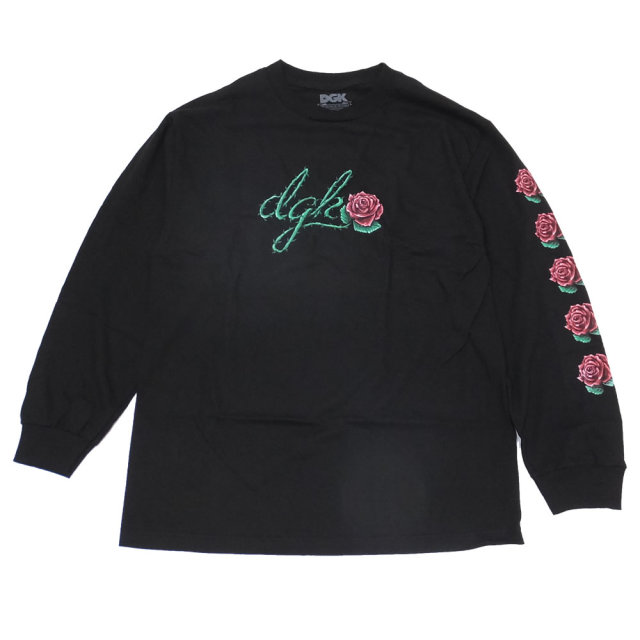 DGK ディージーケー 長袖Tシャツ BLOOM L/S TEE ブラック DLS-358