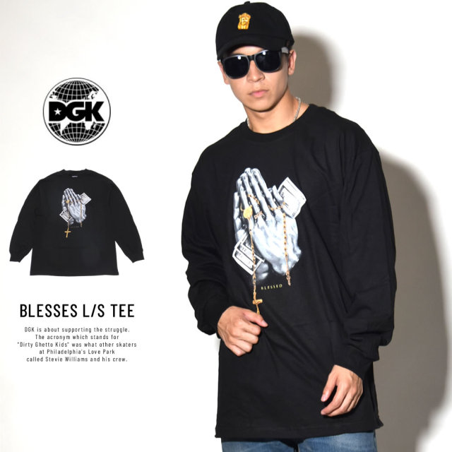 DGK ディージーケー 長袖Tシャツ BLESSES L/S TEE ブラック DLS-364