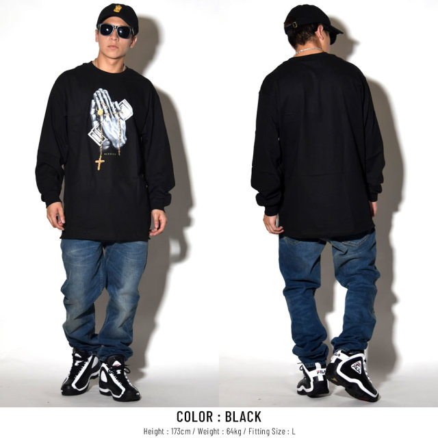 DGK ディージーケー 長袖Tシャツ BLESSES L/S TEE ブラック DLS-364