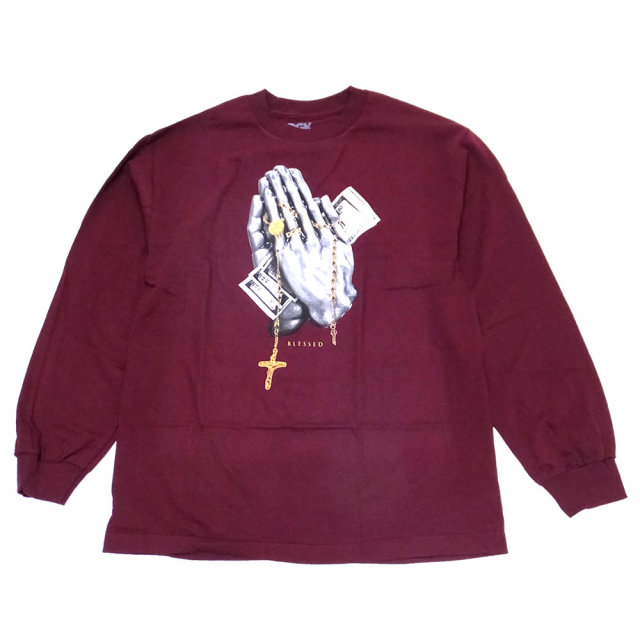 DGK ディージーケー 長袖Tシャツ BLESSES L/S TEE バーガンディ DLS-366