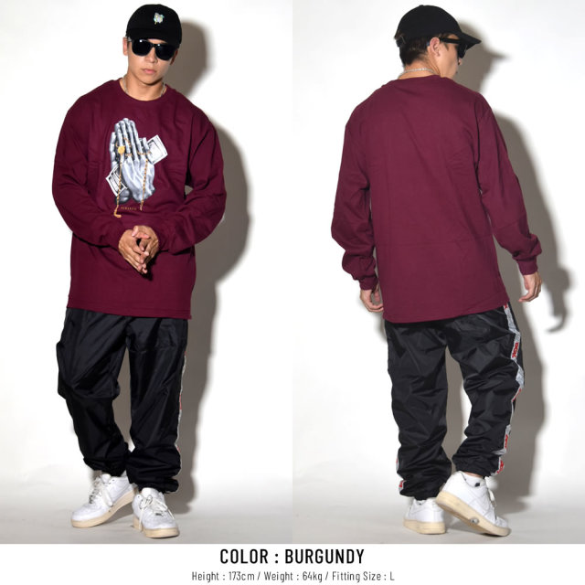 DGK ディージーケー 長袖Tシャツ BLESSES L/S TEE バーガンディ DLS-366