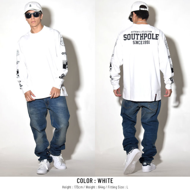 SOUTH POLE サウスポール 長袖Tシャツ SLEEVE LOGO L/S TEE 11831002