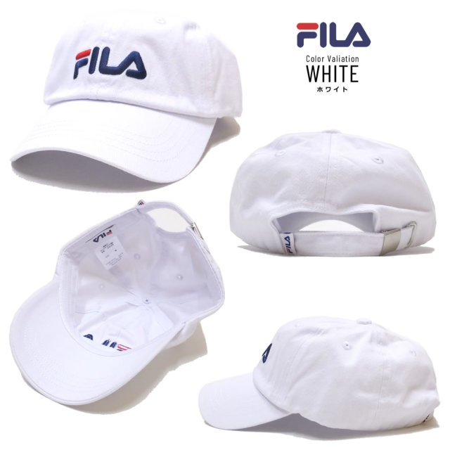 FILA フィラ カーブバイザーキャップ LINEAR LOGO LOW CAP 185713520
