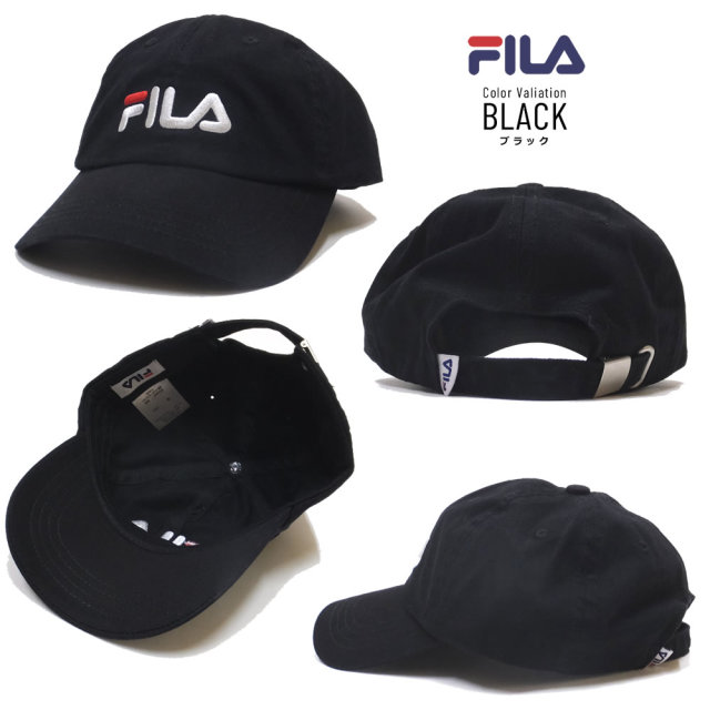FILA フィラ カーブバイザーキャップ LINEAR LOGO LOW CAP 185713520
