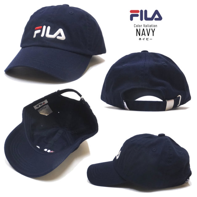 FILA フィラ カーブバイザーキャップ LINEAR LOGO LOW CAP 185713520
