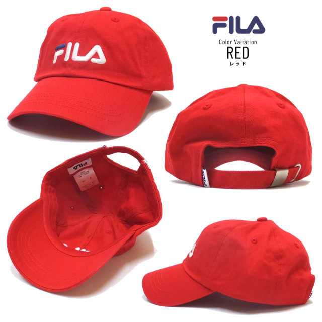 FILA フィラ カーブバイザーキャップ LINEAR LOGO LOW CAP 185713520