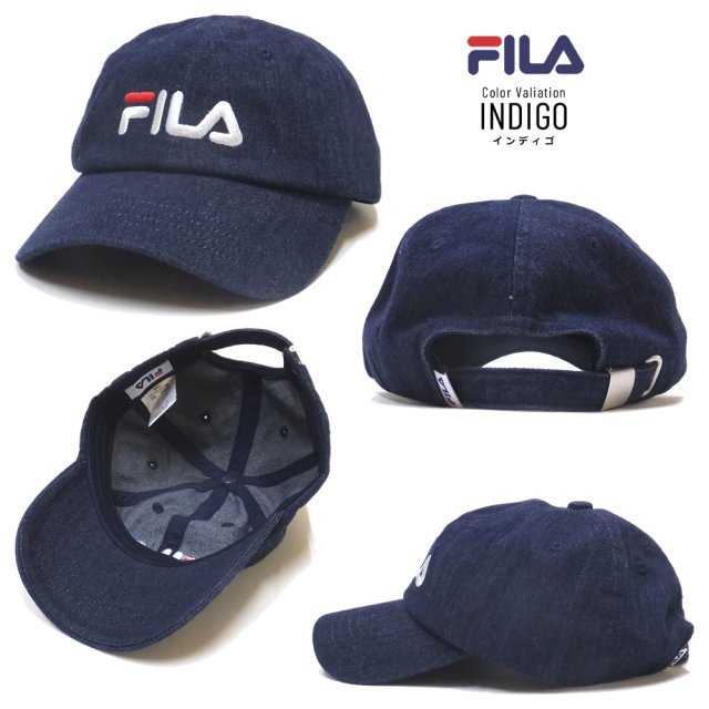 FILA フィラ カーブバイザーキャップ LINEAR LOGO LOW CAP 185713520