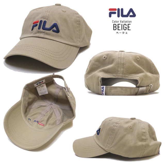 FILA フィラ カーブバイザーキャップ LINEAR LOGO LOW CAP 185713520