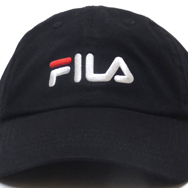 FILA フィラ カーブバイザーキャップ LINEAR LOGO LOW CAP 185713520