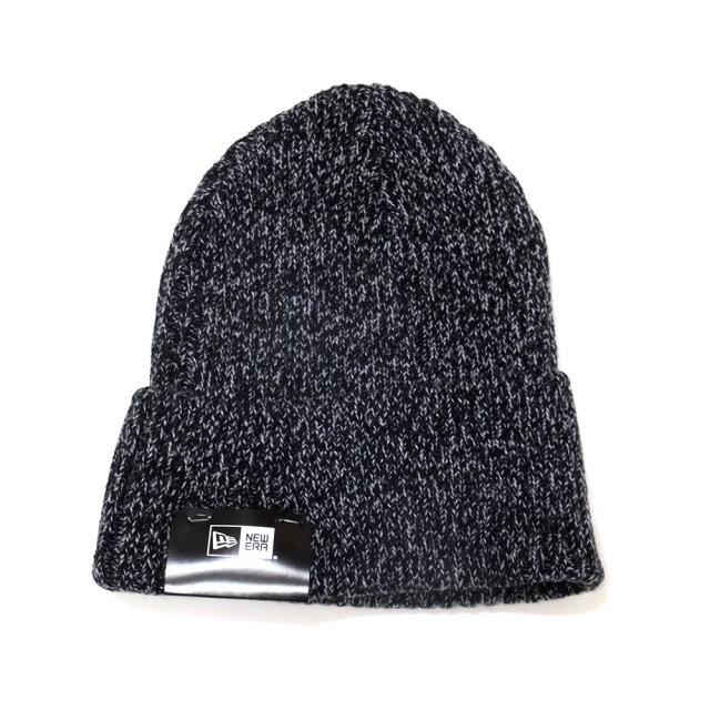 NEW ERA ニューエラ ニットキャップ ミリタリーニット メタルフラッグロゴ ブラック/グレー 11781046