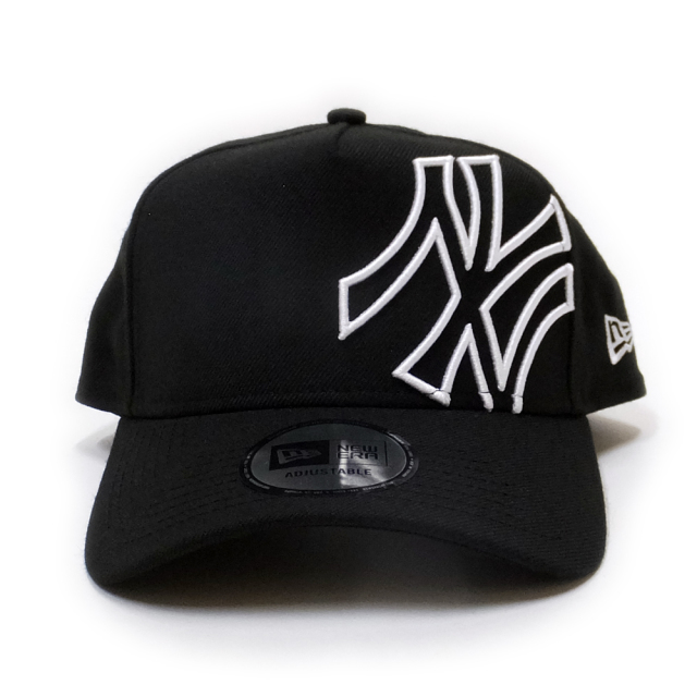NEW ERA ニューエラ カーブバイザーキャップ 9FORTY Aフレーム バタリオン ニューヨーク・ヤンキース ブラック×スノーホワイト 11781459
