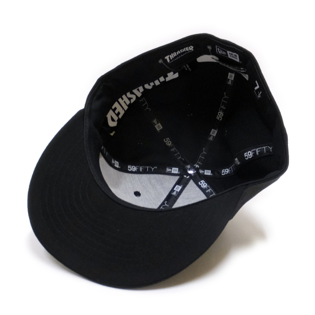 NEW ERA ニューエラ コラボ フラットバイザーキャップ 59FIFTY THRASHER スラッシャー 3ロゴ ブラック×ホワイト 11781613