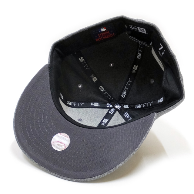 NEW ERA ニューエラ フラットバイザーキャップ 59FIFTY カラースウェット ニューヨーク・ヤンキース チャコールグレー×スノーホワイト 11781677