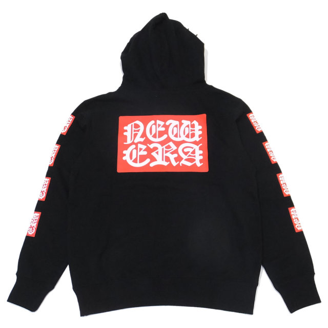 NEW ERA ニューエラ スウェットプルオーバーフーディー NEWERA OG ボックスロゴ オールドイングリッシュ グラフィック ブラック 11783036