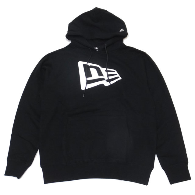 NEW ERA ニューエラ スウェットプルオーバーフーディー フラッグロゴ ブラック×ホワイト 11783042