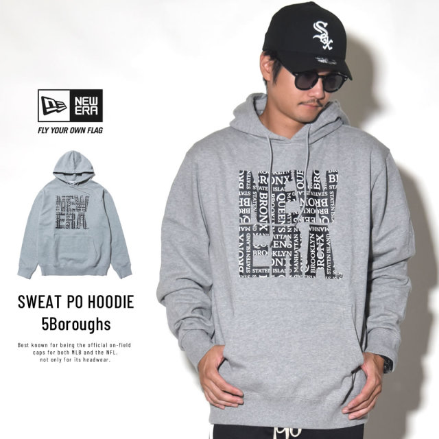 NEW ERA ニューエラ スウェットプルオーバーフーディー 5Boroughs ビッグニューエラ グレー 11783049