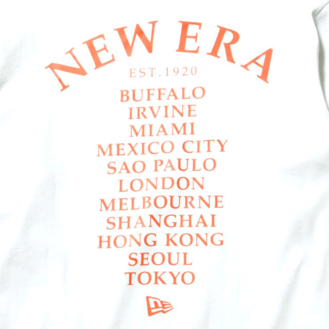 NEW ERA ニューエラ 長袖Tシャツ ワールドワイド ホワイト×ラバレッド 11783066
