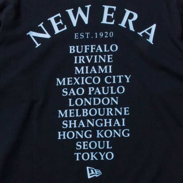 NEW ERA ニューエラ 長袖Tシャツ ワールドワイド ブラック×ライトブルー 11783067