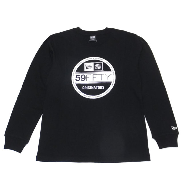 NEW ERA ニューエラ 長袖Tシャツ バイザーステッカー ブラック×ホワイト 11783069