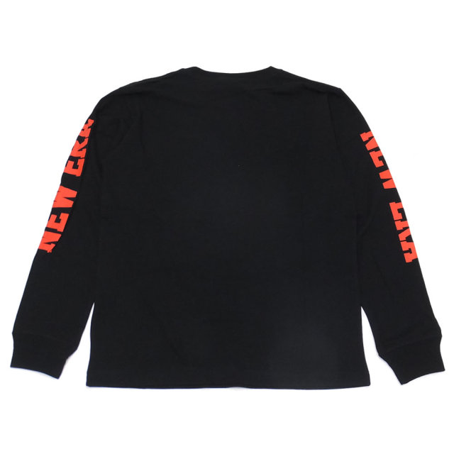 NEW ERA ニューエラ 長袖Tシャツ NEWERAタイポグラフィ ブラック×レッド 11783076