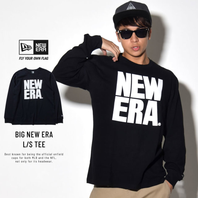 NEW ERA ニューエラ 長袖Tシャツ ビッグニューエラ ブラック×ホワイト 11783093