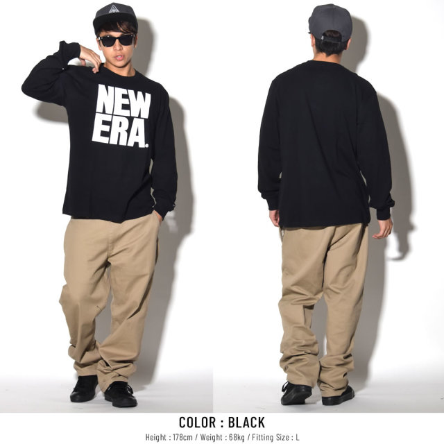 NEW ERA ニューエラ 長袖Tシャツ ビッグニューエラ ブラック×ホワイト 11783093