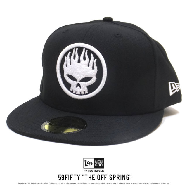 NEW ERA ニューエラ コラボ フラットバイザーキャップ 59FIFTY The Offspring オフスプリング ロゴ ブラック×ホワイト 11797167