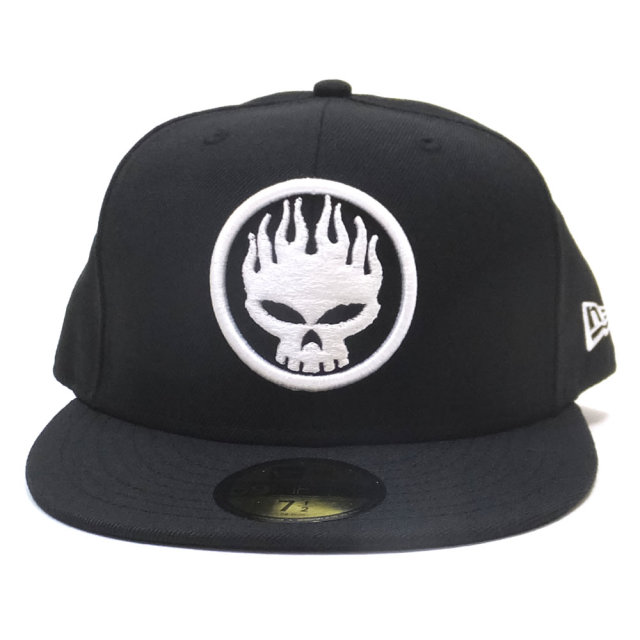 NEW ERA ニューエラ コラボ フラットバイザーキャップ 59FIFTY The Offspring オフスプリング ロゴ ブラック×ホワイト 11797167