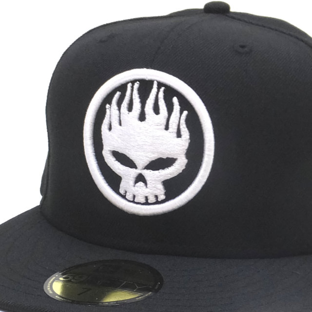 NEW ERA ニューエラ コラボ フラットバイザーキャップ 59FIFTY The Offspring オフスプリング ロゴ ブラック×ホワイト 11797167