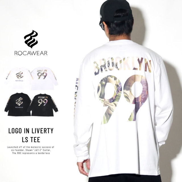 ROCAWEAR ロカウェア 長袖Tシャツ LOGO IN LIVERTY LS TEE RW183T01